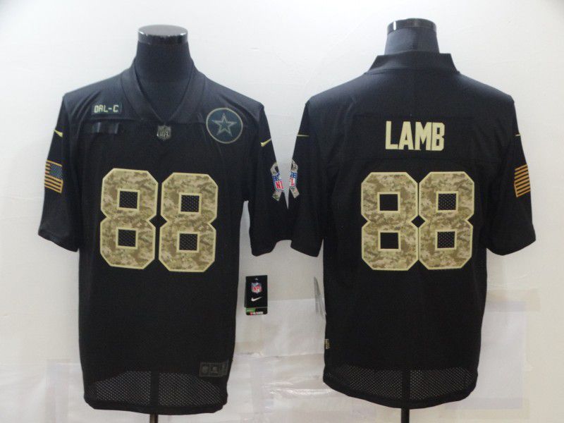 Men Dallas cowboys #88 Lamb Black camo Lettering 2020 Nike NFL Jersey->detroit lions->NFL Jersey